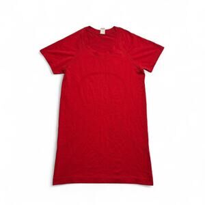Lululemon Red Fitted Swiftly Tech short sleeve Top in red size 4 full length